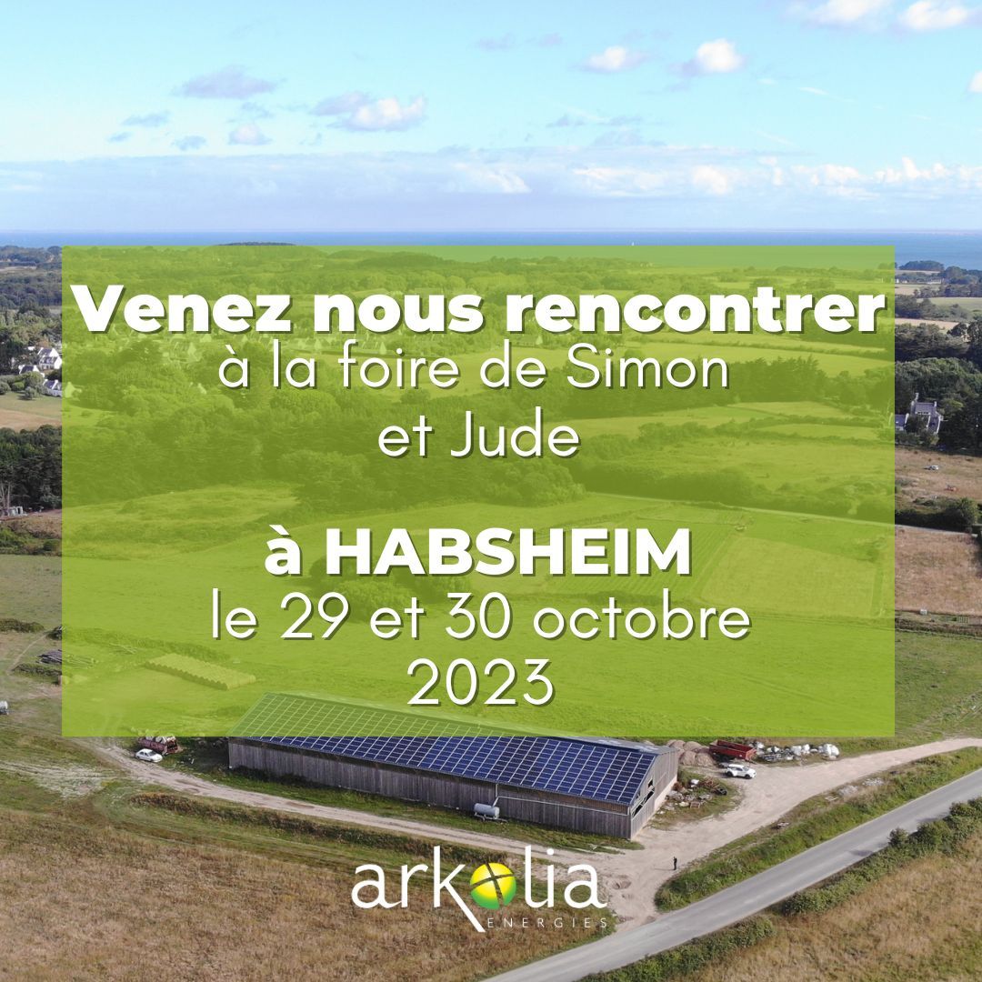Vous souhaitez nous rencontrer ? 🤝

Vous aurez la possibilité de poser toutes vos questions et d'échanger directement avec Arkolia Energies sur la faisabilité de vos projets. 🚀

#agriculteur #foire #élevages #projets #Arkoliens #agriculture
