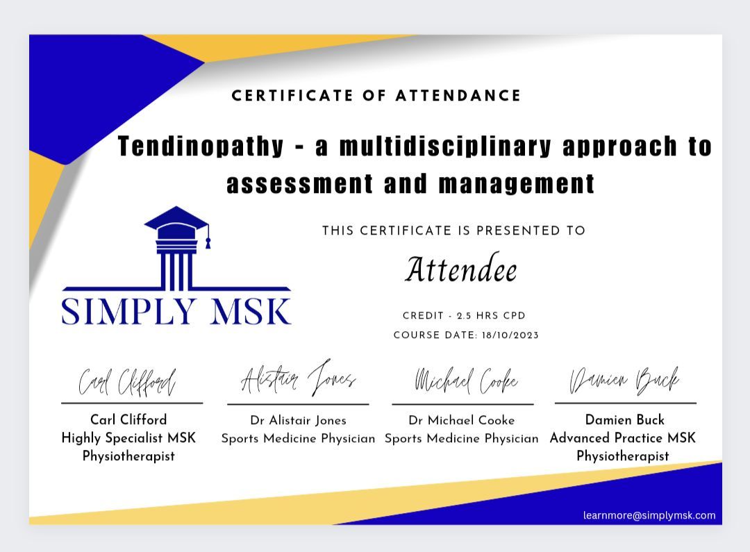 CPD certificates 💥🏅🧾 have been sent out to those who attended our course and who managed to complete our feedback form.

Ps. Check junk if not received or contact us at learnmore@simplymsk.com