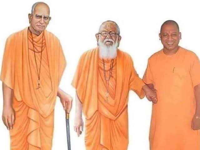 theupindex's tweet photo. Countless Ram Bhakt sacrificed their life for the Ram Mandir.

Among the most important contributions came from 3 generations of Shri Gorakhnath Math:

Mahant Digvijaynath ~ He was witness to the appearance of Ram Lalla at Janmabhumi site in December 1949

Mahant Avaidyanath ~ He was witness to the opening of Ram Mandir locks in 1986 & led the movement as the leader of Sant Samaj

Mahant Adityanath ~ He was there at the time of Bhumi Pujan in 2019 & he will also witness the Pran Pratishtha in 2024 as CM of the state.