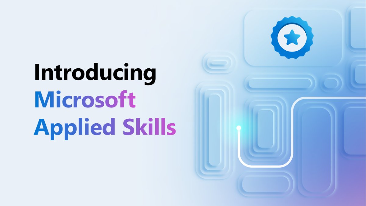 Guess what? There's a new way for you to prove your technical skills. 👀 

Introducing Microsoft Applied Skills, a verifiable credential that validates skills for specific, real-world scenarios. 🏆 Learn more: msft.it/60199LfbS