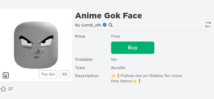 Face Free - Roblox