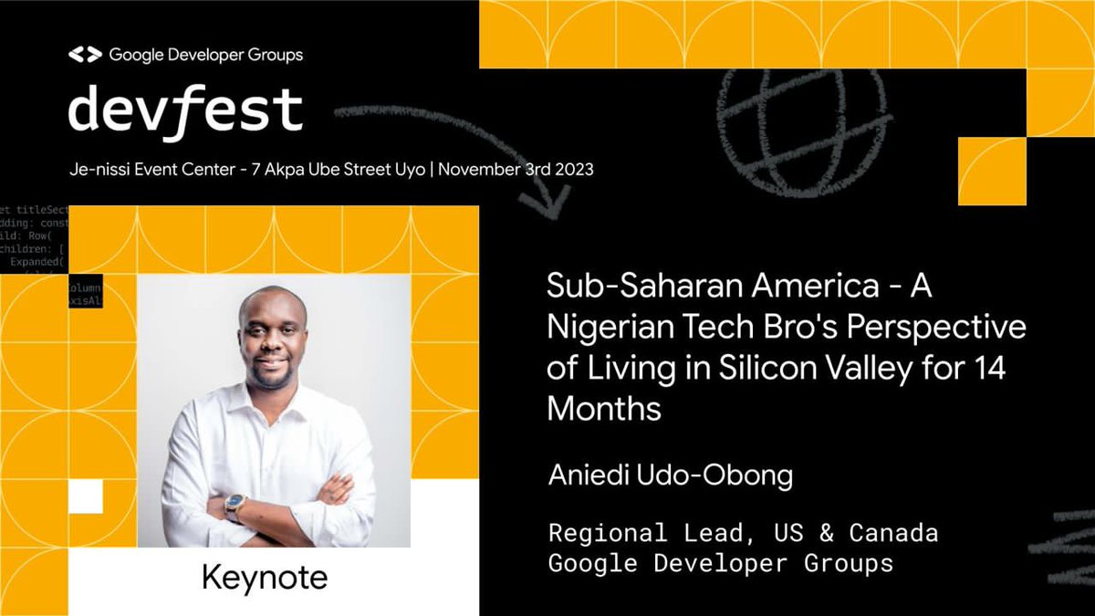 #DevFest #DevFestUyo #DevFestUyo2023 #AkwaIbomTechWeek #AKTW2023

This. Is. Going. To. Be. Loud!

cc: <a href="/gdg_uyo/">GDG Uyo - #BuildWithAI 2025</a> <a href="/the_ladybella/">Mfonobong Umondia (hire/me)</a> <a href="/hinsikak/">Nseeka</a> <a href="/nextdeegit/">Hanson Johnson</a> <a href="/IbomTechWeek/">Akwa Ibom Tech Week</a> <a href="/googledevgroups/">Google Developer Groups</a> <a href="/googleafrica/">Google in Africa</a>