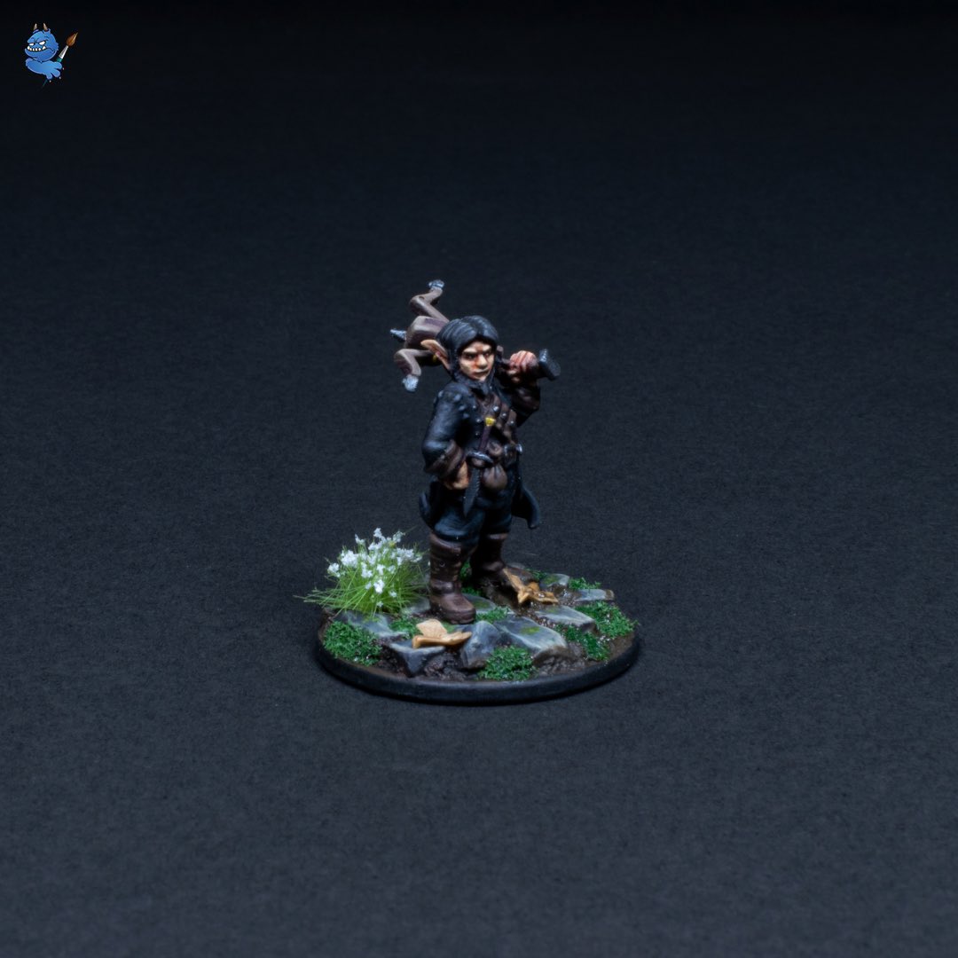 troll_painter's tweet photo. I painted this lovely halfling by Galaad Miniatures 
Such an amazing model with so much detail! Painted for a client as a #warhammerfantasyrpg character #miniature

Custom base using @greenstuffworld products!

#thetrollpainter 

#miniaturepainting #3dprint #mordheim #rpg https://t.co/yef350IC5H