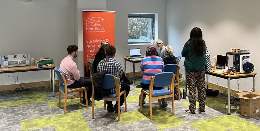 The power of #lasercutting was a big hit with the creatives in Sligo today at the Pop Up Fab Lab in @StrandCampus - next stop Roscommon on the 9th Nov.