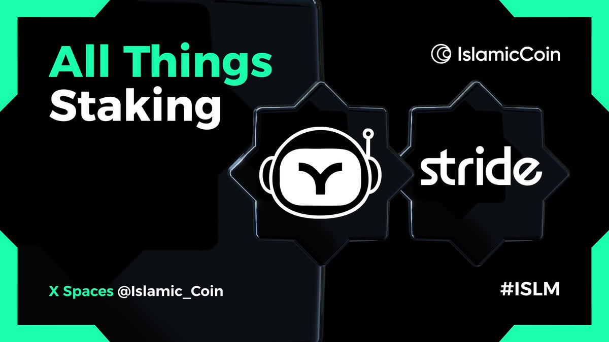 🎙 #IslamicCoin Spaces discussion about staking, featuring <a href="/stride_zone/">Stride</a> &amp; <a href="/yieldmos/">Yieldmos</a> this Friday!

🗓️ October 27 @ 2 PM UTC
🔗 x.com/i/spaces/1lDGL…

Set your reminder!