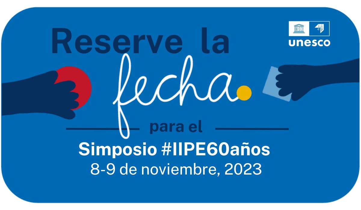 ¿Cómo será el futuro del planeamiento educativo? 🌎 Únase los debates del Simposio por los 60 años del @IIEP_UNESCO que cubrirá los siguientes temas: 🖥️ Tecnología 💡 Aprendizaje 🔎 Transparencia ⚖️ Equidad 💪 Resiliencia 🛠️ Competencias Registro ➡️ bit.ly/46JACVu