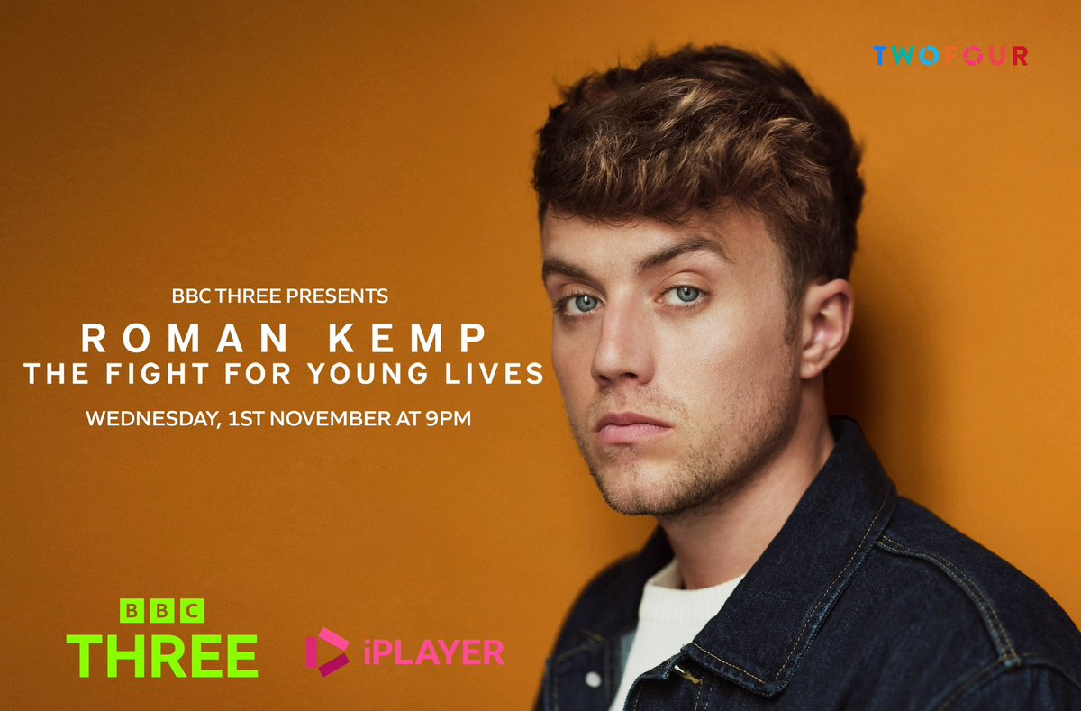 We are immensely proud to have taken part in consultation and filming with earlier this year. Roman Kemp:The Fight for Young Lives airs next Wednesday evening on @bbcthree. Thank you @romankemp for shining an important spotlight on the struggles so many young people are facing 🙏