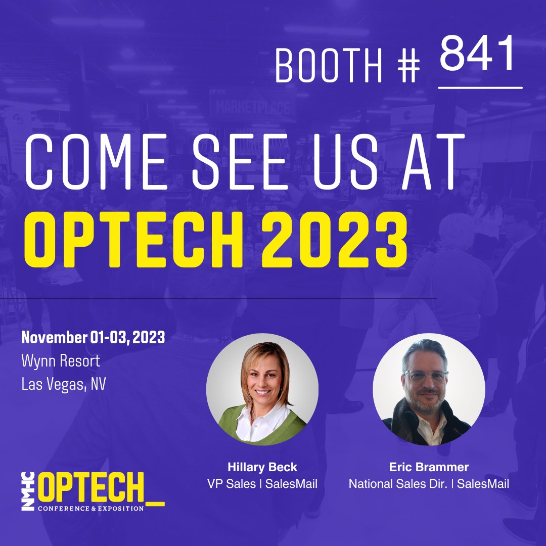 SalesMailApp's tweet image. One week until the #Optech2023 Conference!

Join us in booth 841 to learn about SalesMail, the best video solution for #Multifamily professionals. SalesMail re-humanizes the sales process and gives teams the tools to make the real connections that renters want right now!