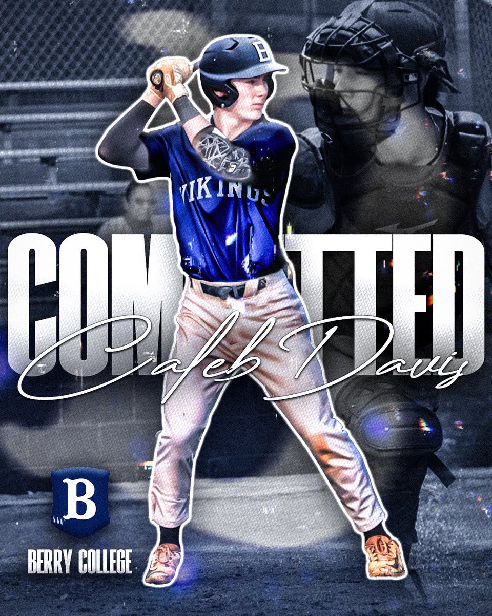 I am very excited to announce my commitment to play baseball and pursue my education at Berry College. I am so thankful for the coaches at Berry for giving me this opportunity and everyone who has helped me along the way. Go Vikings! <a href="/BC_Baseball/">Berry College Baseball</a> <a href="/BluffRecruitss/">Cherokee Bluff Baseball Recruits</a> <a href="/Peak_SandF/">PeakStrength&Fitness</a>