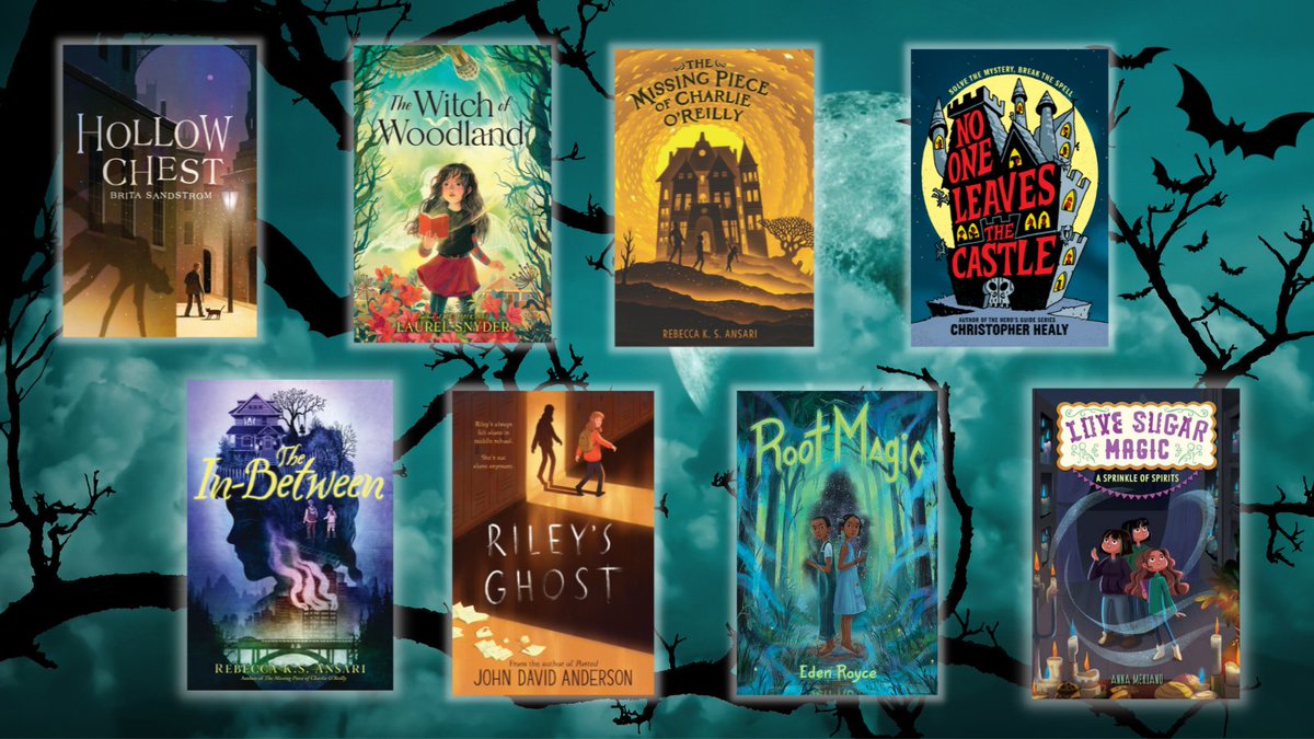 Some recommendations for #middlegrade readers excited about spooky season! 👻🏰✨🐺 Featuring @britasandstrom, @LaurelSnyder, @rebeccaksansari, @ChristophrHealy, @anderson_author, @EdenRoyce, and @AnnaMisboring