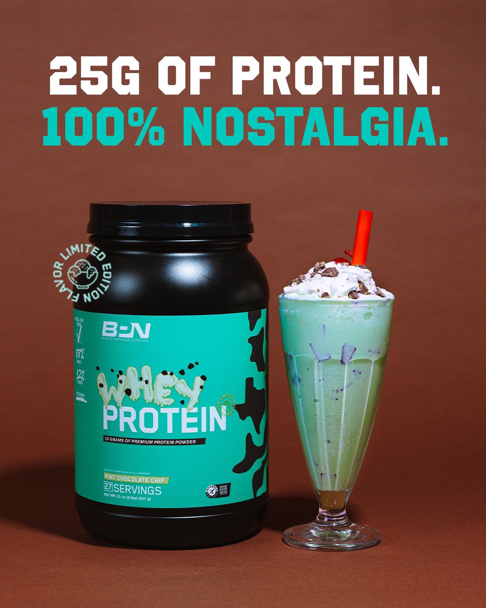 Take a trip down memory lane with Mint Chocolate Chip Whey Protein! It's the nostalgic flavor you've always loved now with 25 grams of protein!

Get yours here: bareperformancenutrition.com/products/whey-…