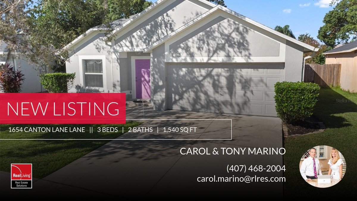 CarolandTonyCRR's tweet photo. 📍 New Listing 📍 Take a look at this fantastic new property that just hit the market located at 1654 Canton Lane Lane in Oviedo. Reach out here or at (407) 468-2004 for more information

Carol &amp; Tony Marino
Broker/Owner
Real Livin... https://t.co/tm2Hl4CSCK https://t.co/OFyrE023eY