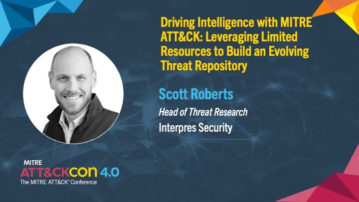 MITREattack's tweet photo. Curious about intelligence engineering? Scott Roberts will guide you through a recipe for rapid, robust threat intel with ATT&amp;CK, STIX2, Synapse Vertex, and custom code. Uncover insights on automation, multiple ATT&amp;CK libraries, and scalable intelligence delivery. #ATTACKcon4 https://t.co/5HiGIBWUts