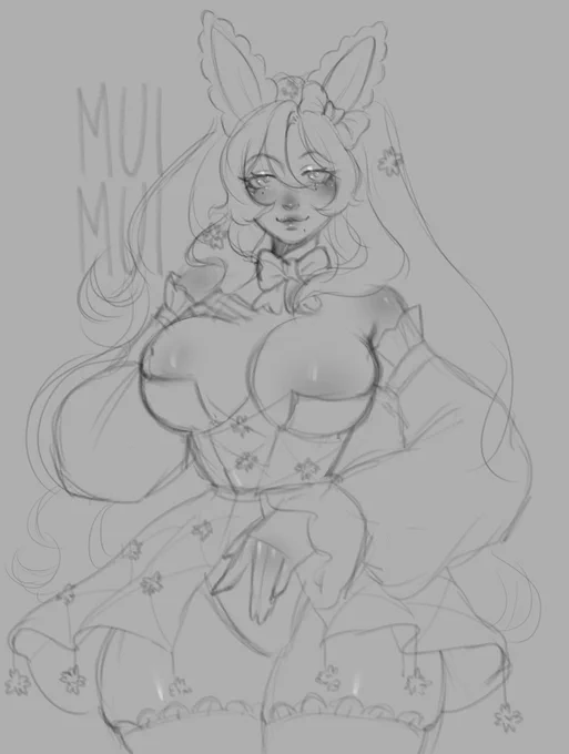 I had a lot of fun working on this sketch for #mom_gloss  Thank you so much for working with me (*'﹀`*)☆#Vtuber #muiillust 