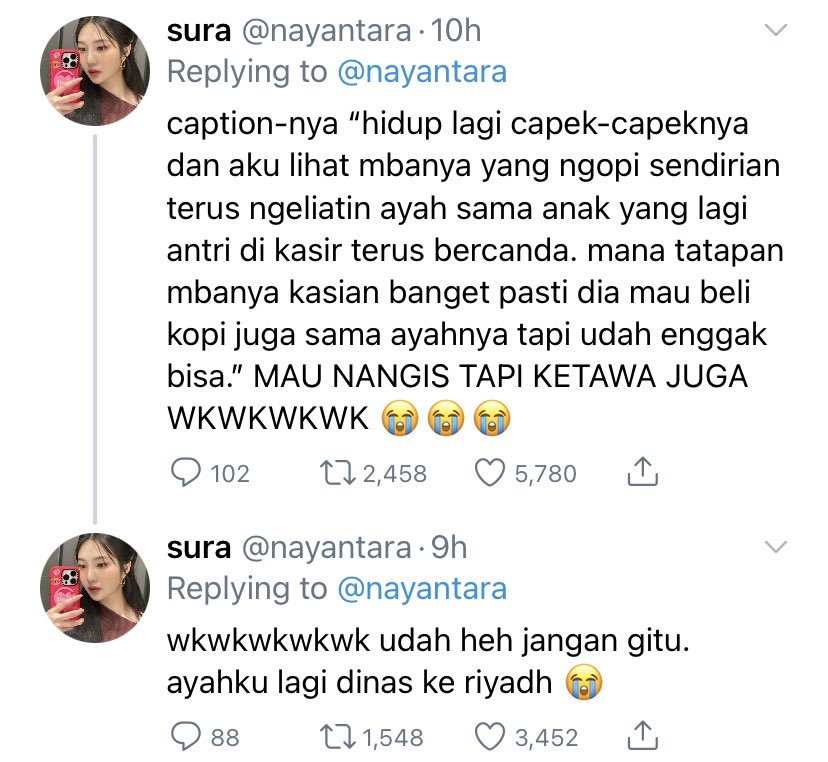teteh-teteh yang dijadikan bahan bersyukur, a few tweets fictional featuring joy as sura’s face claim
