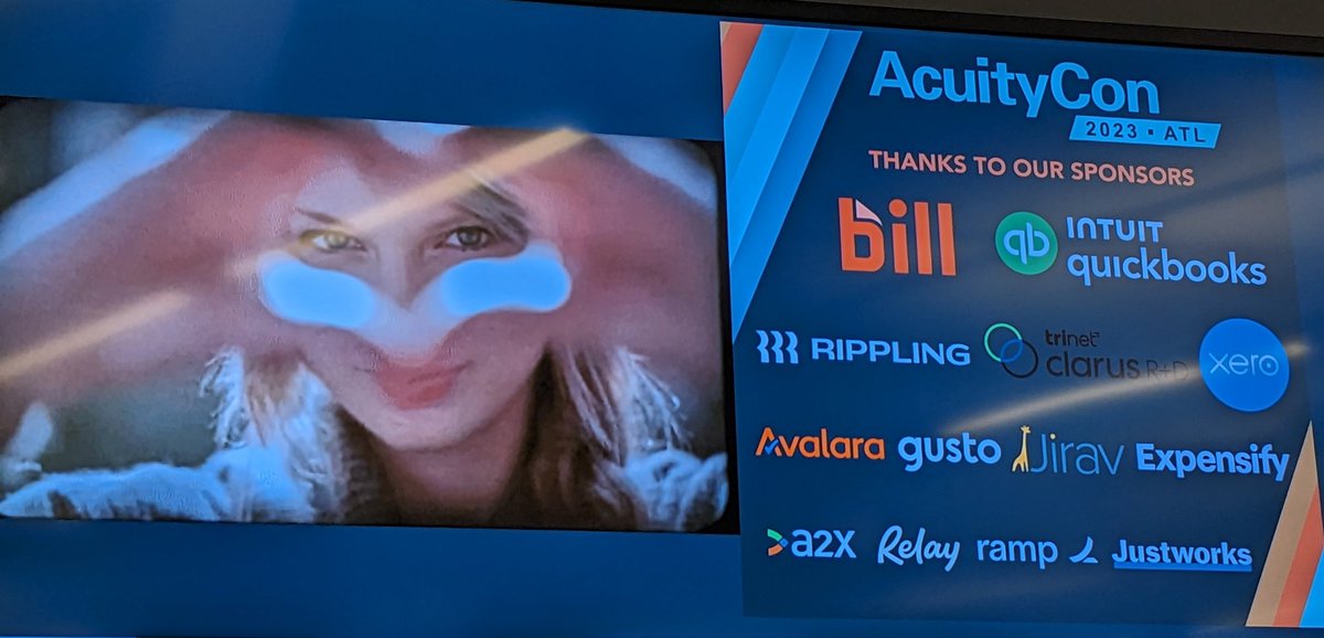 PScharfCPA's tweet photo. Thank you so much to our sponsors of #AcuityCon. You help make our whole team better!  @Intuit @billcom @Rippling @TriNet @Xero @avalara @GustoHQ @GoJirav @expensify @a2xaccounting @bankwithrelay @tryramp @justworks https://t.co/bGGO0FWkIG