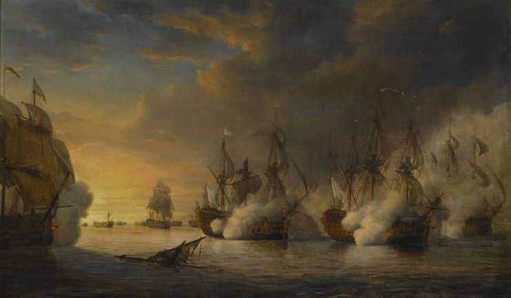 #OnThisDay in 1747 a British fleet attacked a French convoy and it's escorts at the Second Battle of Cape Finisterre, part of the War of the Austrian Succession #dailyfootnote
