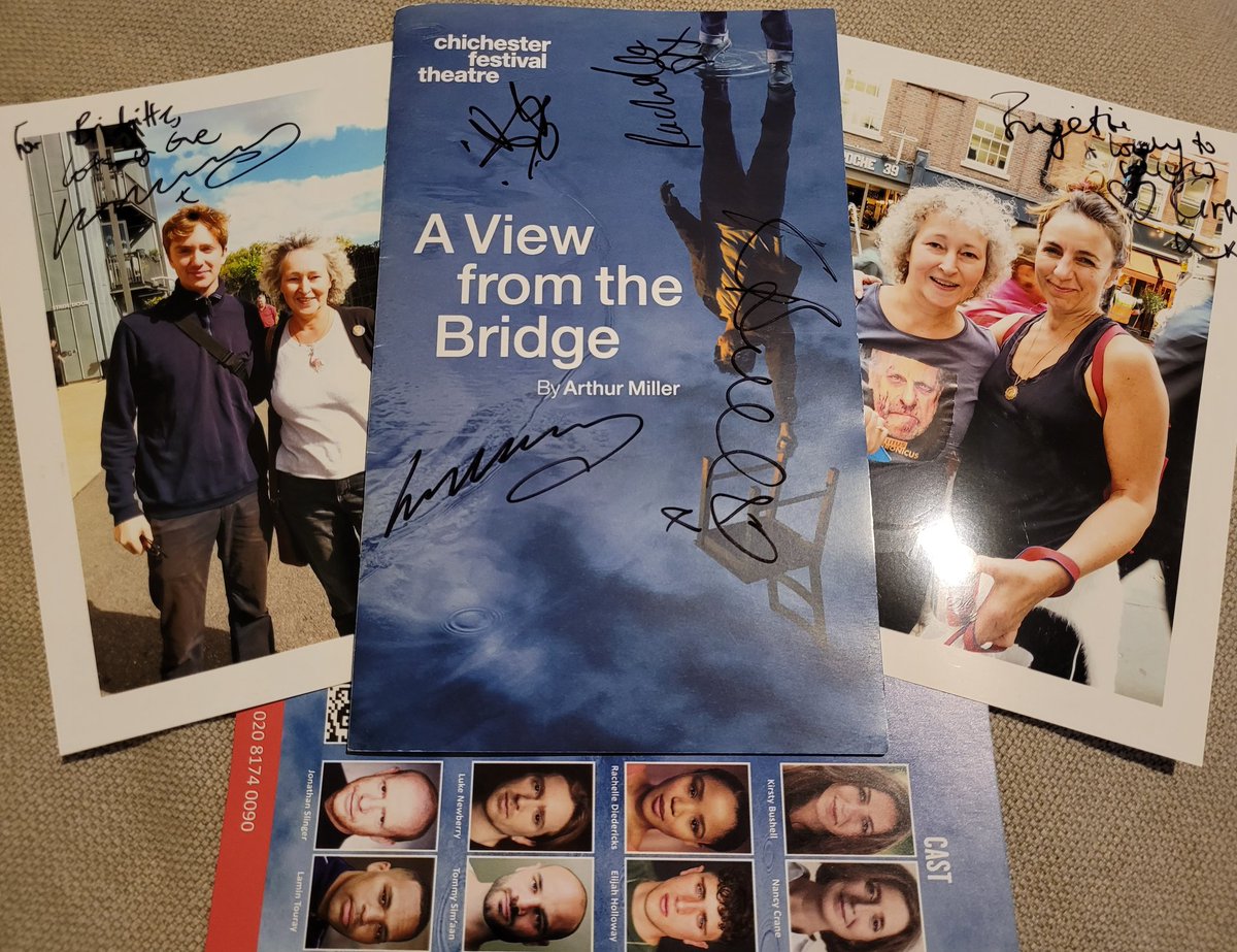 BrigitteUhrmann's tweet photo. #ViewFromTheBridge @ChichesterFT. Love the play for the unspoken subtext. @kirstybushell is wonderfully warm and fighting as voice of reason. @jonathanslinger authentic in self-delusion spiralling towards tragedy. Beatrice's last scream squeezed my heart. I felt tears rolling. https://t.co/uB72l10Ois