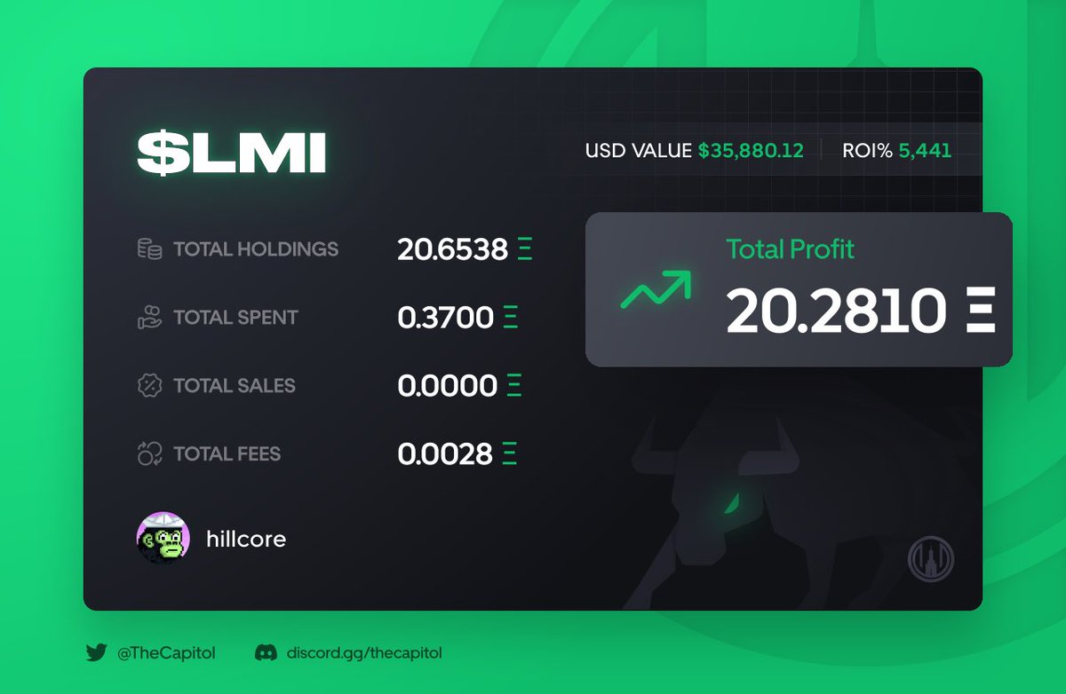 This member turned $480 into $35,880 by buying the $LMI call in our server 💰