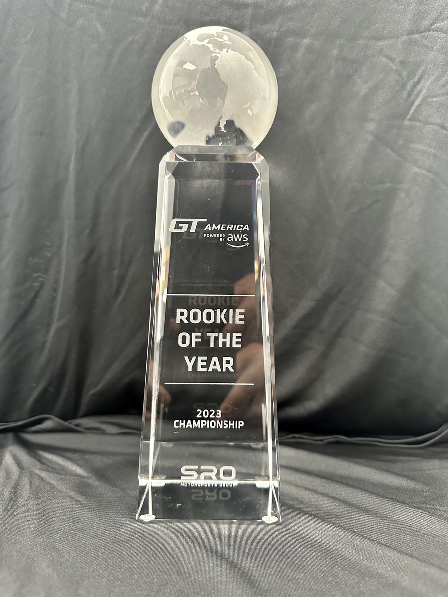 ICYMI: Anthony Bartone received the SRO GT America Rookie of the Year award at the year-end awards banquet.