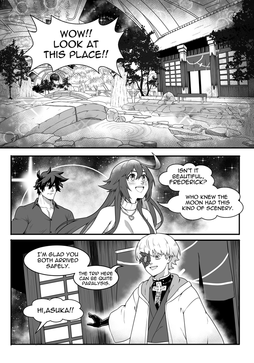 🔞Heres a preview of my next comic 'Care for some tea?'. Sol and Jack-O visit Asuka on the moon. (Don't ask how they got there.)🔞  link in bio on q@Tr30n!