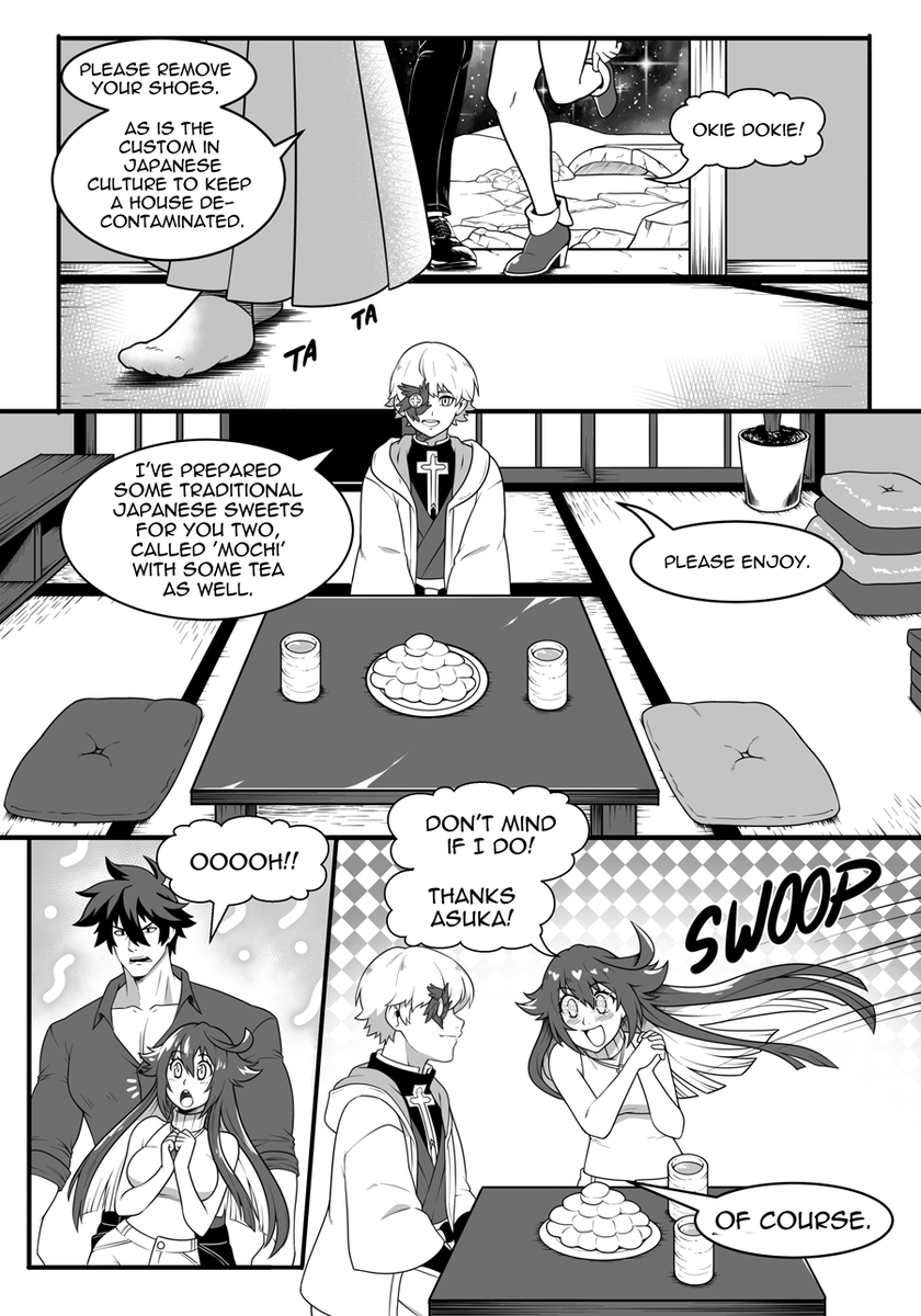 🔞Heres a preview of my next comic 'Care for some tea?'. Sol and Jack-O visit Asuka on the moon. (Don't ask how they got there.)🔞  link in bio on q@Tr30n!