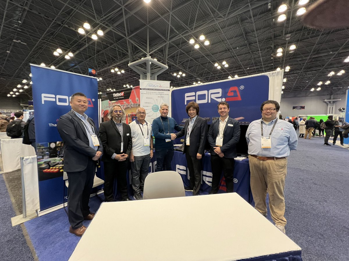 Really proud of our #partnership with @foracorporation and at @NABShow we’re on their booth giving demos of #SOARA #encoder #lowlatency #IP #monitoring #NABShowNY