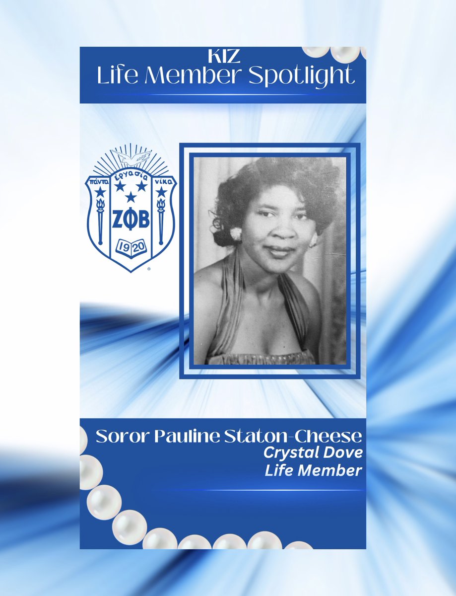 #LifeMemberMonth

Please join the ‘Kaptivating’ Kappa Iota Zeta Chapter in celebrating Life Member, Pauline Staton- Cheese🤍💙!

#kappaiotazeta #liftingthelegacy #zetaupgeorgiaforward #SecondToNone #SERegion #zetaphibeta #kizLifeMember