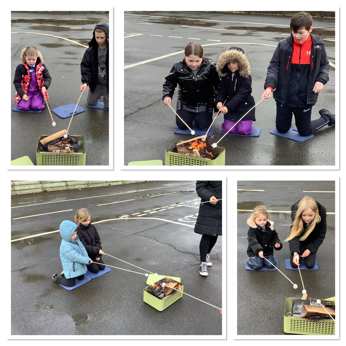 blackridge_ps's tweet photo. What a day for Primary 1! P6 helped us to experience and bring to life some of the ideas we have been exploring in our play. We had a real life campfire and enjoyed sβmores with our P6 friends. #childled #playpedagogy #bpsvalues #bpscommunity @WL_Equity https://t.co/DAOFeneBPH