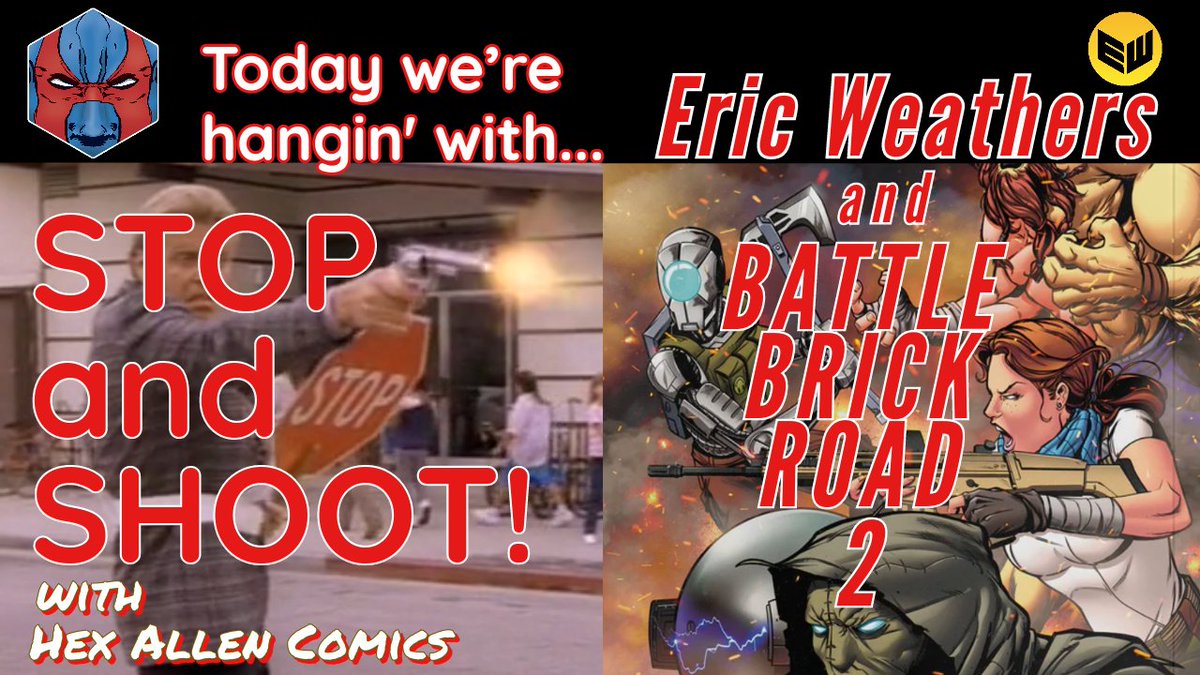Join US Tomorrow! youtube.com/live/poPemtgru…… via @YouTube The Weather Man, @eric_weathers, is on the STOP and SHOOT stream to chat about... BATTLE BRICK ROAD 2!!! 2pm EST, 1pm CST, 11am PST, 7pm GMT #indie #comics #battlebrickroad