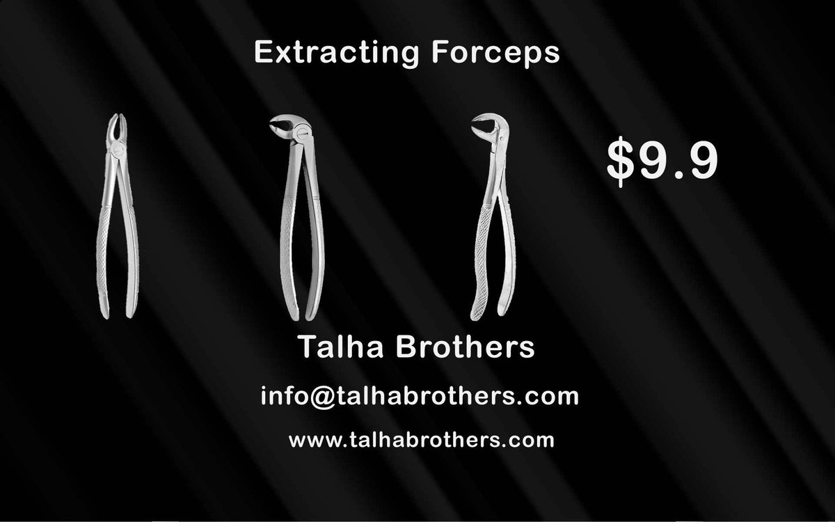 Extracting forceps at Talha Brothers 
#talhabrothers #forceps #tooth #extractionforceps #extractingforceps #extraction #teeth #extracting #dental #dentaltools #dentalequipment #dentisttools #dentalforcep #surgeryforceps #dentalproducts #pliers #plier #dentistry #dentalinstruments