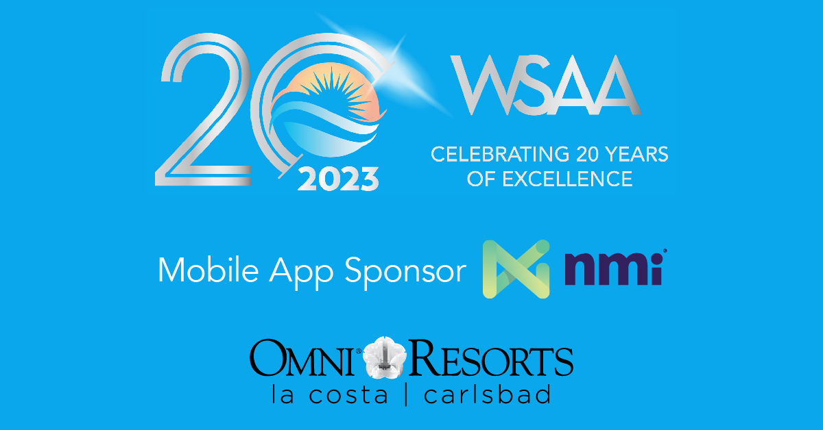 The Mobile App for #WSAA2023 is now available thanks to Platinum Sponsor NMI. We're just 7 days out from the start of the conference. Download the app today to plan your calendar, plus reach out and schedule time with those you specifically want to meet.