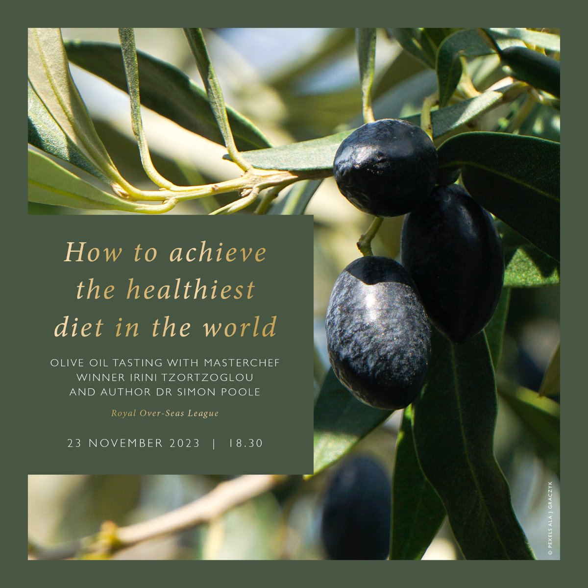 Explore the art and taste of olive oil with MasterChef winner and olive oil sommelier @irinitzortzoglou and esteemed author and expert, Dr. Simon Poole <a href="/tasteofthemed/">Dr Simon Poole</a>, at our tasting on 23rd November. Contact us at wineclub@rosl.org.uk to reserve your spot. #OliveOilTasting