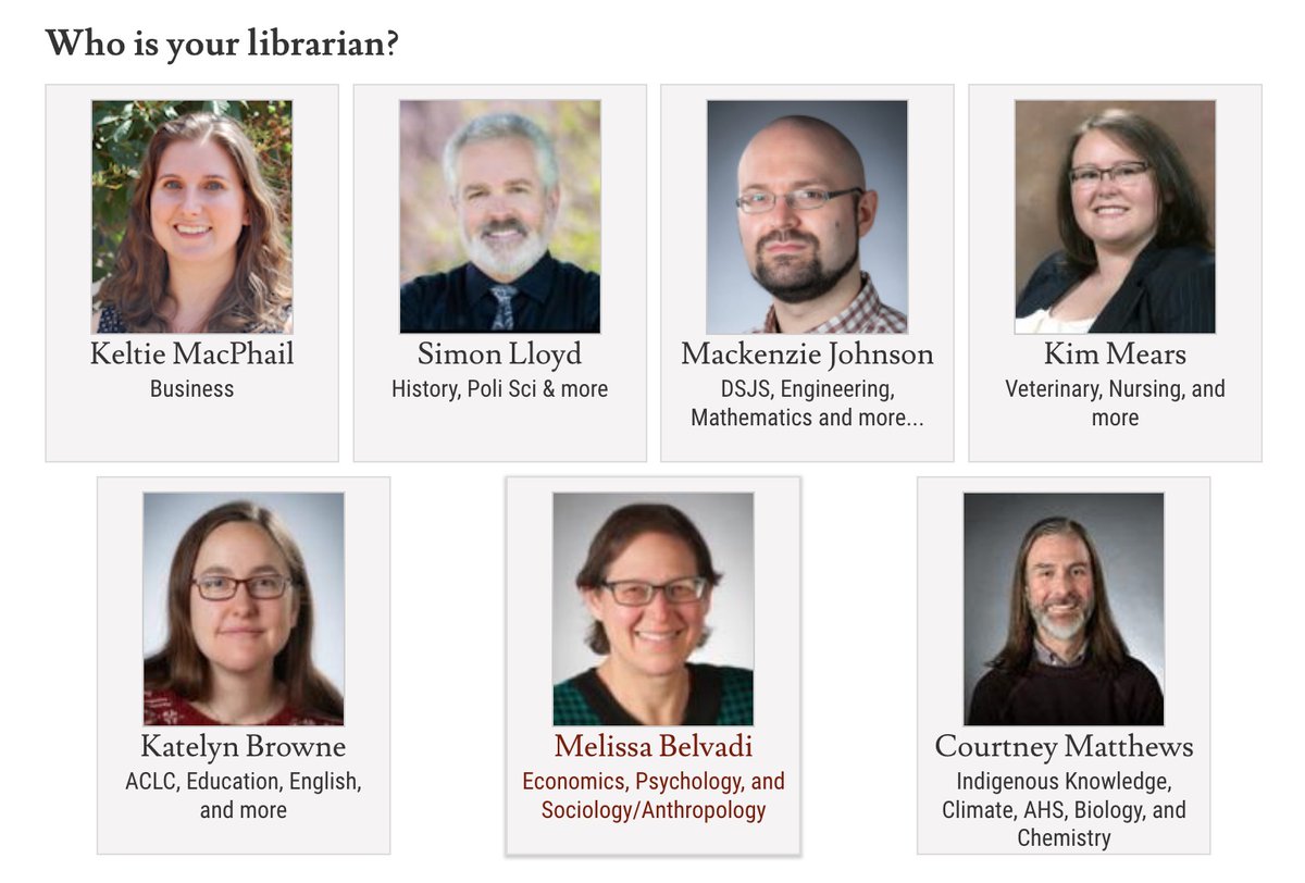 Meet our Robertson Library Subject Librarians...