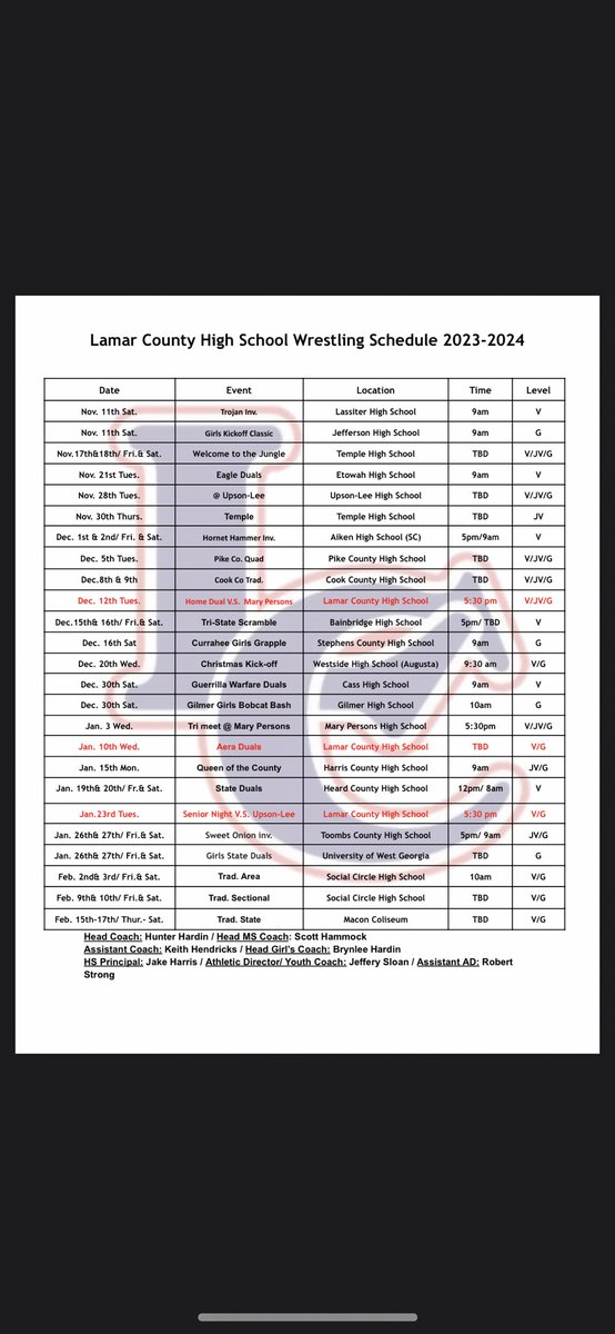 Schedules are out! Come out and support your Trojans!!! 
#trainlikeachampion