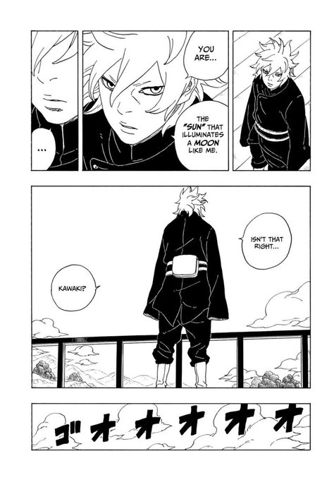 Sora_TBV's tweet photo. Yall think Kawaki might have implanted a karma on someone incase he dies to Code or Boruto ima make a wild guess and prob say mitsuki or someone else we all know that Mitsuki would do anything for Boruto if he had the chance #BorutoTwoBlueVortexChapter3 https://t.co/1YyfLm8isO