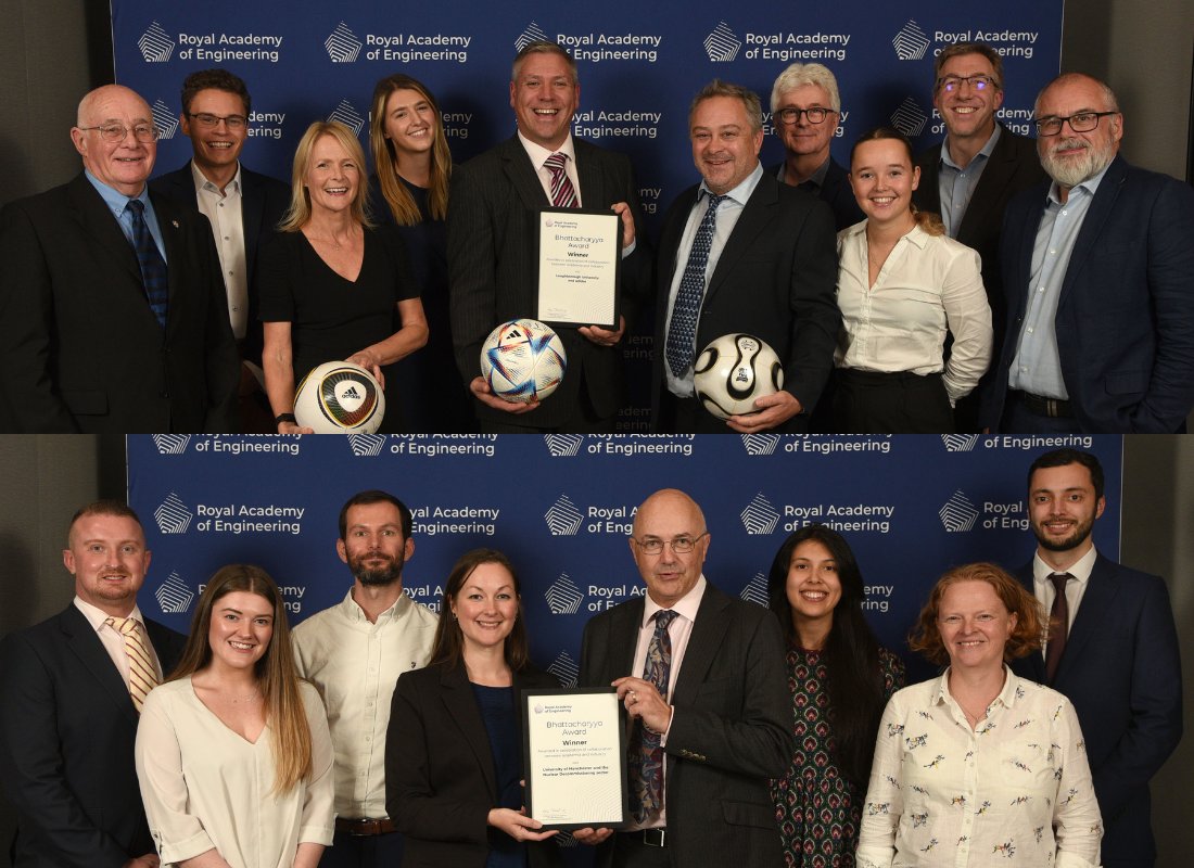 RAEngNews's tweet photo. Last night, we announced the TWO winners of the 2023 Bhattacharyya Award, recognising how their exceptional industry-academia collaboration has led to sustained benefit for society and beyond. 

Congratulations to:

- @lborouniversity and @adidasUK 
- @OfficialUoM and @DaltonNuclear

Get to know them and their research collaboration here: https://t.co/VS12y1chjA #RAEngResearch #RAEngAwards