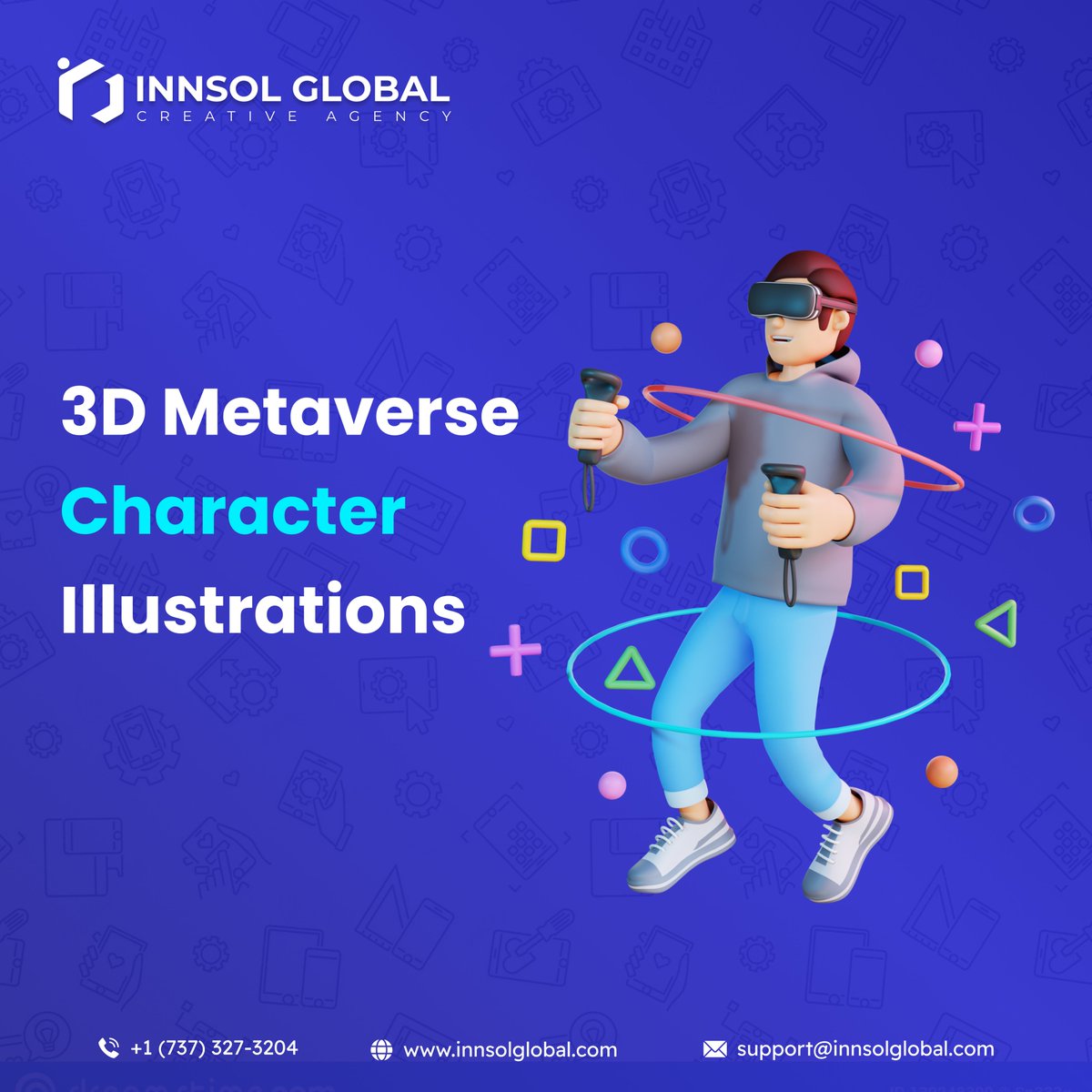 InnsolGlobal's tweet photo. Step into the future with our captivating 3D Metaverse Character Illustrations!
Ready to unleash your creativity in the digital realm? Our skilled artists specialize in crafting stunning 3D character illustrations, tailored for your metaverse journey.
#metaversecreativity https://t.co/ZIf2TwSSia