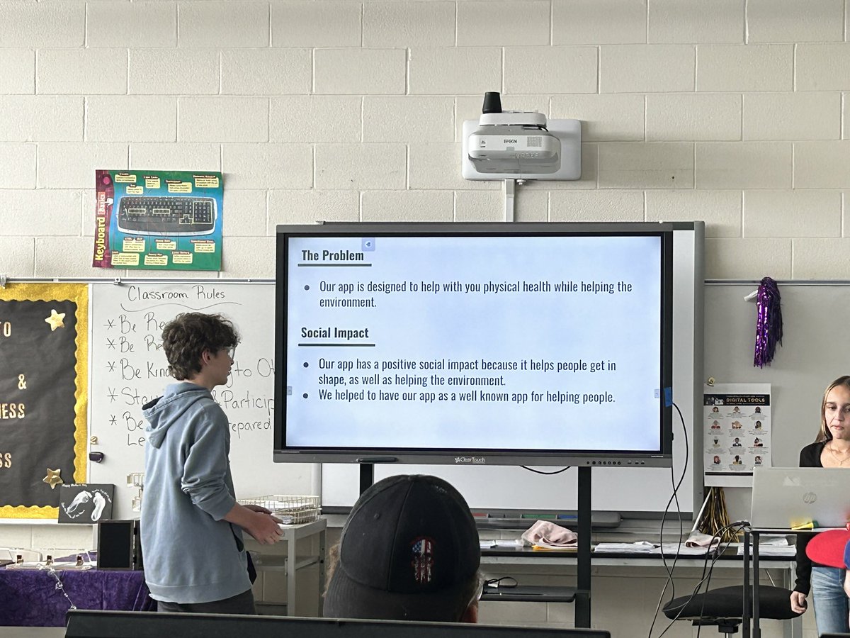 jgmspirates's tweet photo. Scholars in Ms. Carthinβs CTE course created and presented app prototypes and invited the #JGMSPirates Admin to test out the demo app and provide feedback. Great teaching, great learning! #AnchoredInExcellence @CumberlandCoSch @tanekaewilliams https://t.co/fZJzcyhhnq