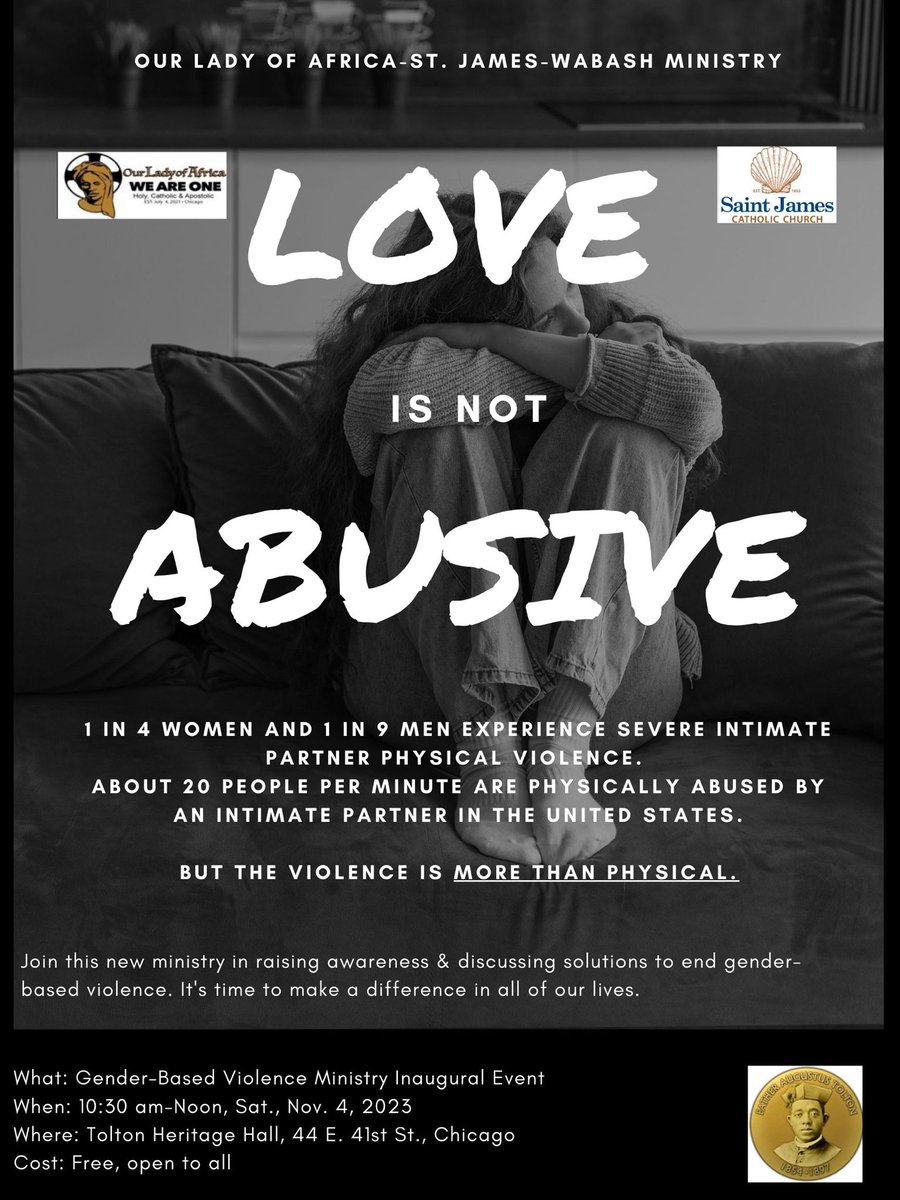 dvochicago's tweet photo. Join Our Lady of Africa-St James-Wabash Ministry for this inaugural event! Mark your calendar for Saturday Nov 4th at 10:30am! #ACDVO #dvochicago #DVAM #DVAM2023 #Every1KnowsSome1 #SouthsideChicago https://t.co/OlfH3zw8ap