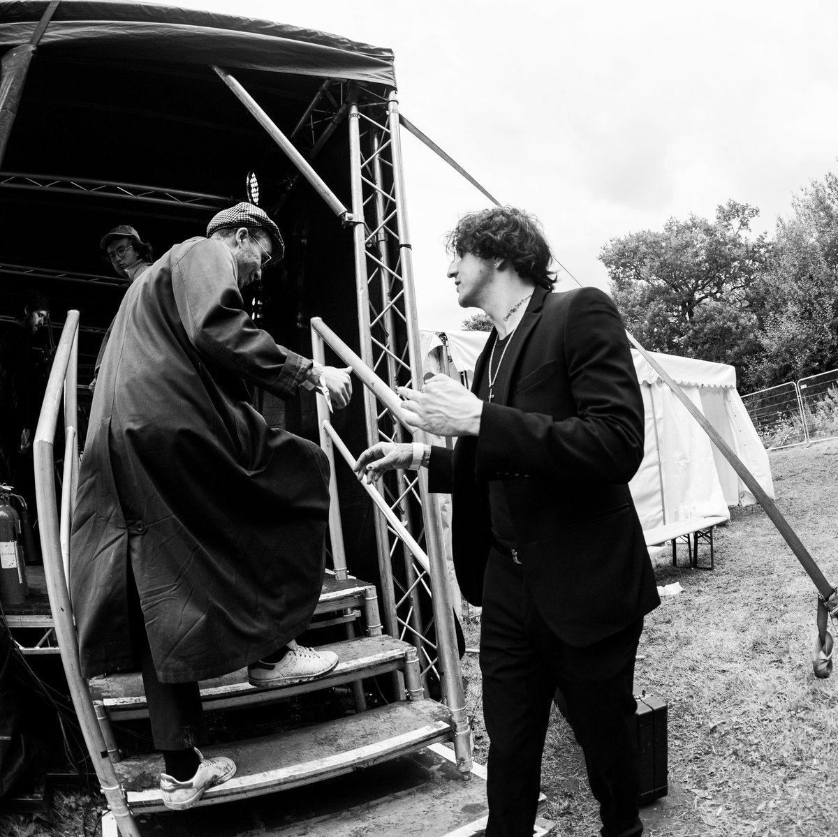 calblakeston's tweet photo. You'd never tell how tightly i was clenching my cheeks in this picture through pure nerves. Just before @CalboaMusic played their first major festival at @BingleyWeekend https://t.co/odr3DW8jxb