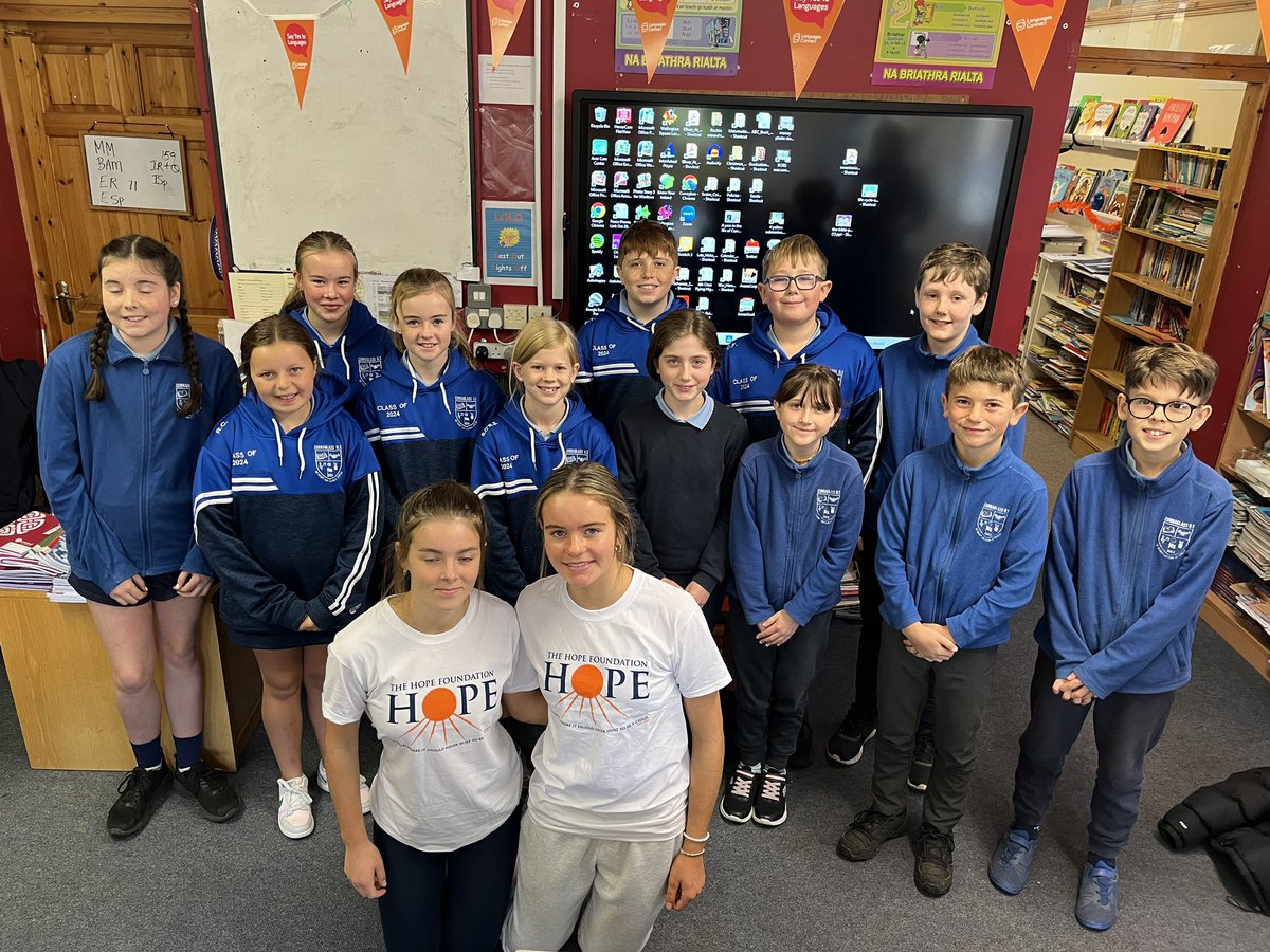 Today we had a visit from Maureen of <a href="/HopeFoundation/">The Hope Foundation</a> with Sophia and Faye from Loreto Fermoy who chatted to us about the work of the foundation. 🙏🏼🇮🇳 <a href="/LoretoFermoy/">Loreto Fermoy Cork</a>