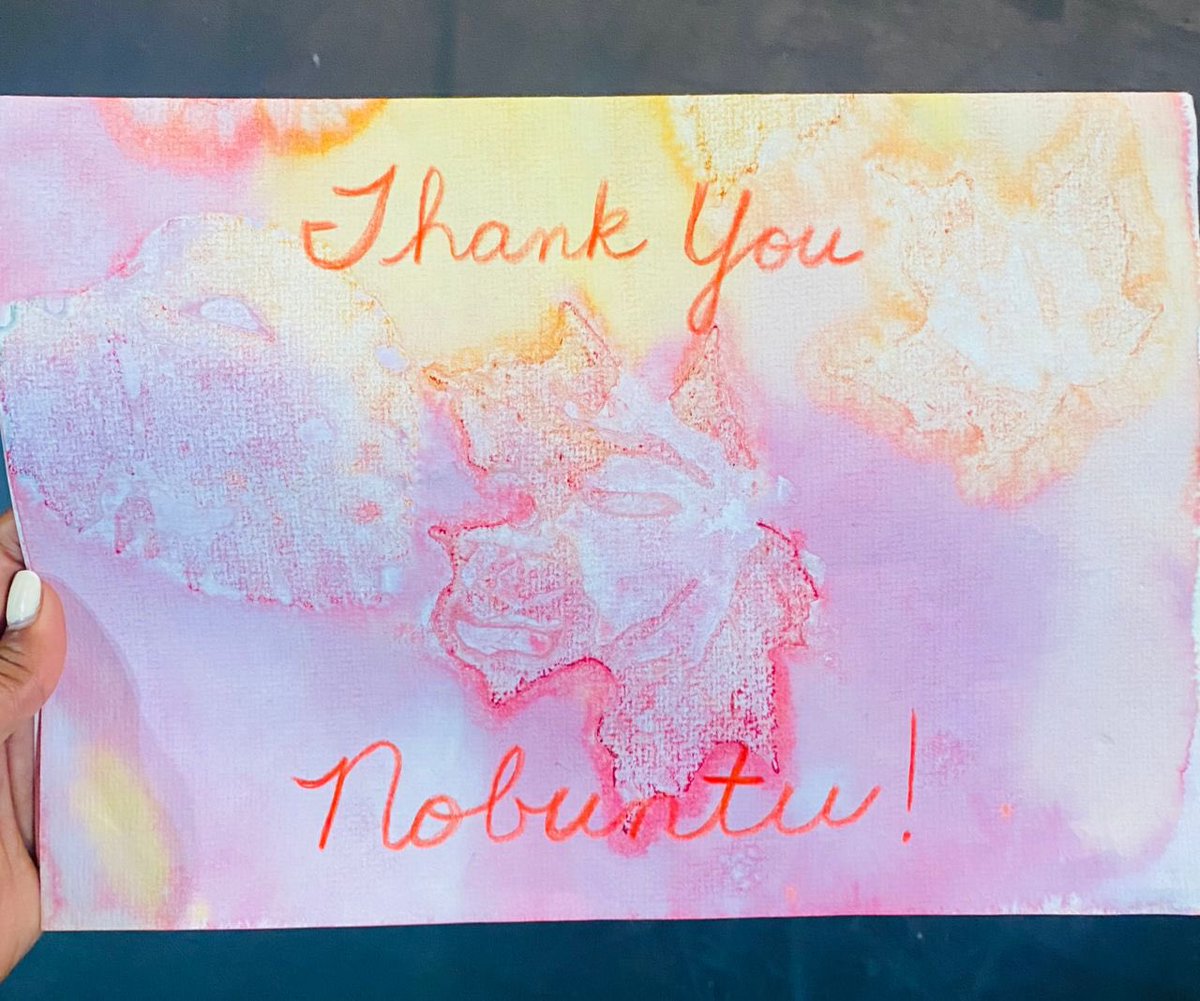 nobuntumusic's tweet photo. A beautiful Thank You Card from The City Garden school kids in Missouri Colombia β€οΈβ€οΈ. Thank you so much βΊοΈ - we love you π₯°
#NobuntuTour β€οΈβπ₯π₯
#ObabesBembube to the world πππ
#happyweekβ€οΈβπ₯β€οΈβπ₯ https://t.co/Lu6oOVuIex
