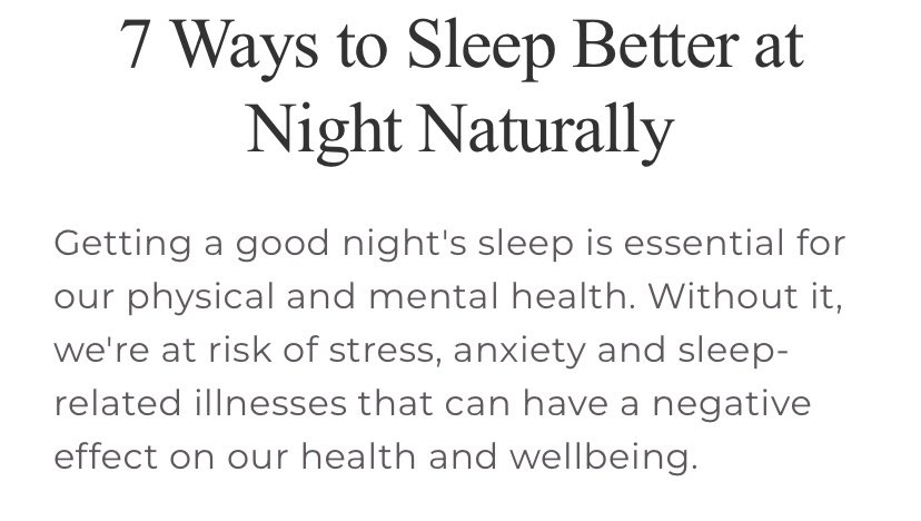 shaktimaragh's tweet image. Read new #blog article on 7 ways to #sleep better at night naturally 

👉uk.nyrorganic.com/shop/shaktimar…

#SleepBlog #SleepBetterNaturally #SleepTips #NightimeWindDown