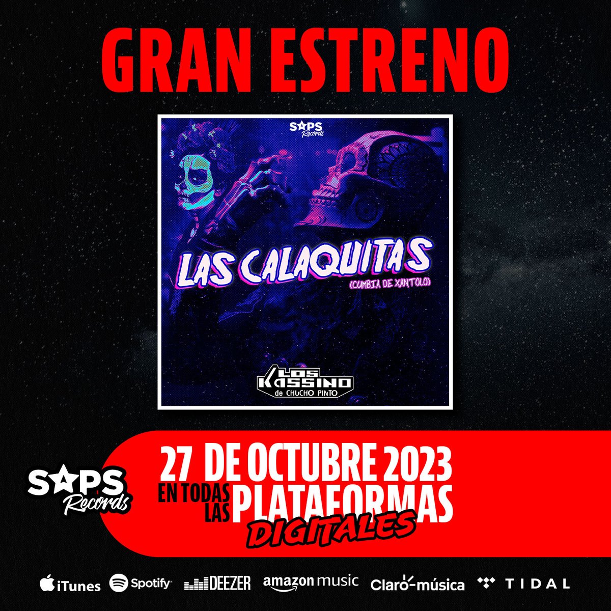 ¡Ya están por llegar "Las Calaquitas" para acompañarnos a bailar la "Cumbia De Xantolo"! 💀🕺🎶
onerpm.link/173259060256