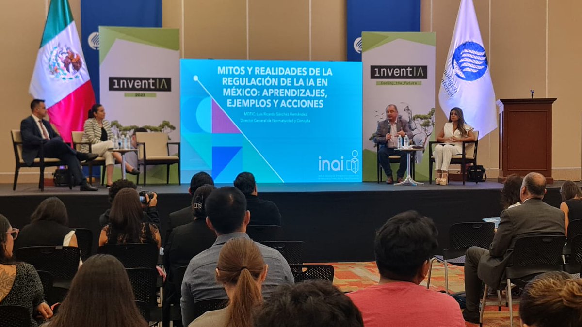Hub_IA_Tec's tweet photo. Mitos y realidades de la regulación de la IA en México: Aprendizajes, ejemplos y acciones.
Luis Ricardo Sánchez.
@yunivemoreno
@juarezmojica
@GabyCardenas
@JAAmezquita https://t.co/W1Sn0if6DN