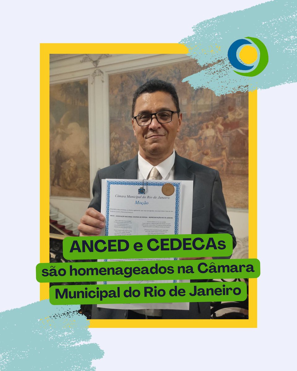 AncedBrasil's tweet photo. ANCED e CEDECAs são homenageados na Câmara Municipal do Rio de Janeiro

A ANCED recebeu da Câmara Municipal do RJ, por iniciativa da vereadora @monicacunhario , a Moção de Louvor e  Reconhecimento, em cerimônia realizada na terça, 24/10 https://t.co/vXcml0pMkF