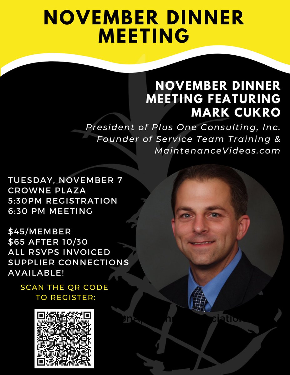 chucktowncaa's tweet photo. Register for the November Dinner Meeting and Education Class with Mark Cukro! https://t.co/ZBYlijQMwt