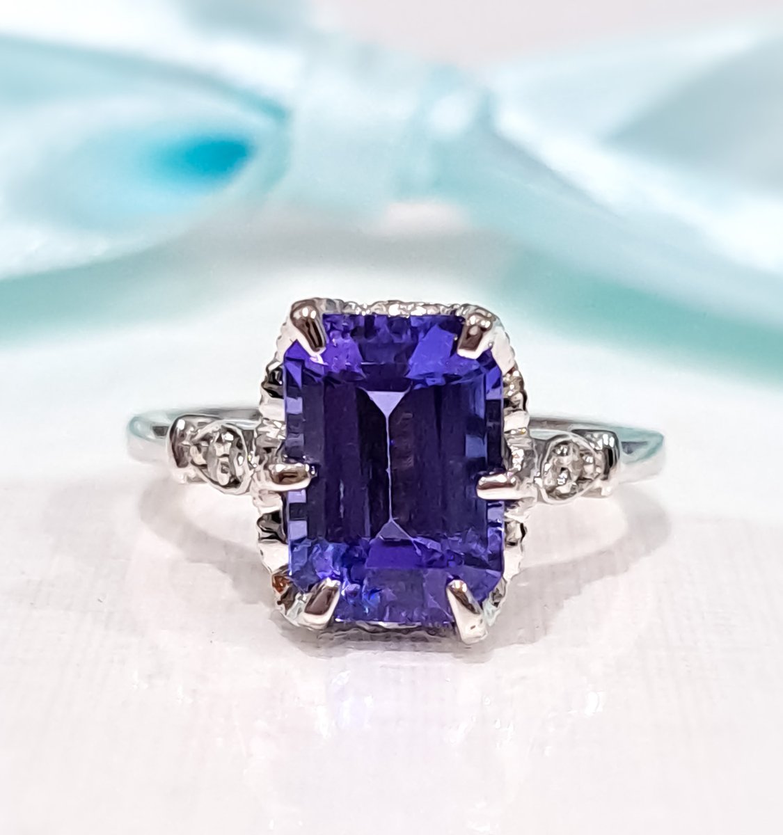 Excited to share the latest addition to my #etsy shop: Tanzanite Gold Ring * Classic Jewelry etsy.me/3FwQzCp #tanzanite #blue #unisexadults #gold #prong #emerald #tanzanitegoldring #14ktanzanitering #emeraldcutgemstone