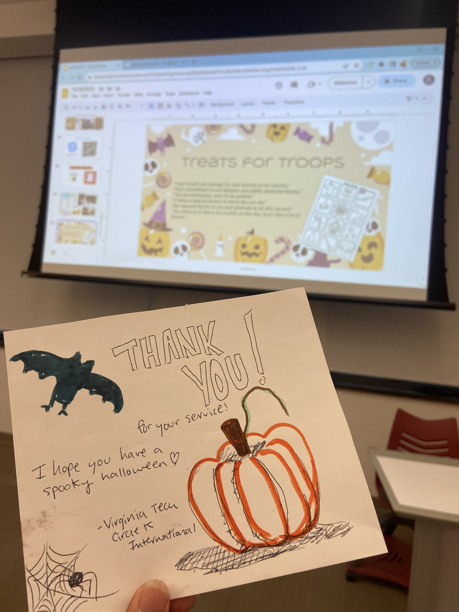 vtcki's tweet photo. Thanks for helping us with our first ever Treats for Troops event, CKI’ers!!! 

Join us tonight for more spooktacular fun at our Halloween social in in NCB 110A at 6:00!!! #choosecki https://t.co/d8PSMAbAaG
